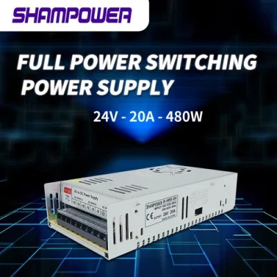 Fuente de alimentación conmutada LED SMPS 24V20A 480W para luz LED